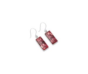 Natural Pink Thulite - Norway Earrings SDE64279 E-1001, 10x23 mm