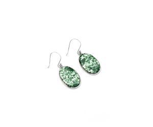 Natural Dioptase Earrings SDE64306 E-1001, 15x23 mm