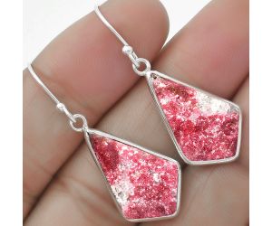 Natural Pink Thulite - Norway Earrings SDE64332 E-1001, 13x21 mm