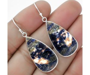 Natural Orange Sodalite Earrings SDE64341 E-1001, 14x28 mm