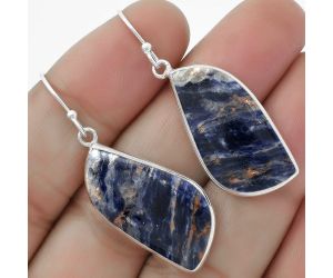 Natural Sodalite Earrings SDE64346 E-1001, 13x27 mm