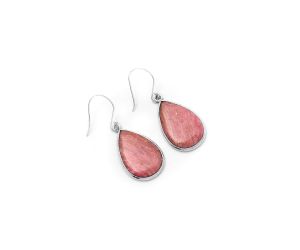 Natural Pink Tulip Quartz Earrings SDE64347 E-1001, 15x23 mm