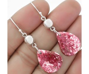 Natural Pink Thulite - Norway Earrings SDE64529 E-1031, 14x19 mm