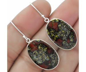 Dragon Blood Stone - South Africa Earrings SDE64581 E-1001, 15x22 mm