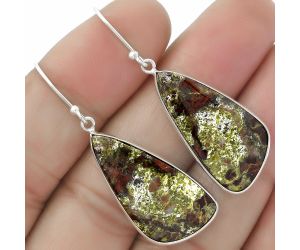 Dragon Blood Stone - South Africa Earrings SDE64637 E-1001, 14x27 mm