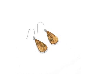 Natural Picture Jasper Earrings SDE64638 E-1001, 13x24 mm