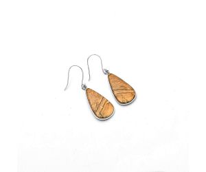 Natural Picture Jasper Earrings SDE64652 E-1001, 13x25 mm