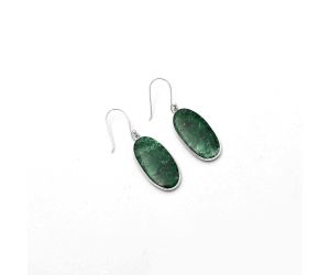 Natural Green Aventurine Earrings SDE64702 E-1001, 13x26 mm