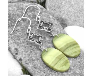 Artisan - Natural Serpentine Earrings SDE65214 E-1235, 15x23 mm