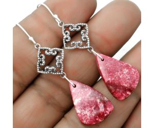 Artisan - Pink Thulite - Norway Earrings SDE65216 E-1235, 14x22 mm