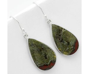 Dragon Blood Stone - South Africa Earrings SDE65948 E-1001, 14x22 mm