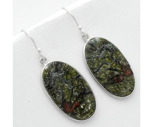 Dragon Blood Stone - South Africa Earrings SDE66005 E-1001, 15x26 mm