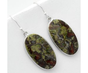 Dragon Blood Stone - South Africa Earrings SDE66006 E-1001, 14x25 mm