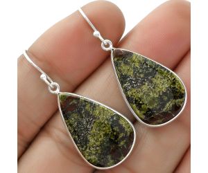 Dragon Blood Stone - South Africa Earrings SDE66014 E-1001, 15x24 mm