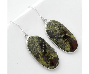 Dragon Blood Stone - South Africa Earrings SDE66017 E-1001, 14x26 mm