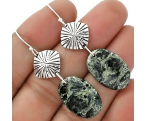 Natural Star Galaxy Jasper Earrings SDE66302 E-1094, 14x21 mm