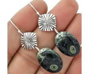 Natural Star Galaxy Jasper Earrings SDE66318 E-1094, 14x20 mm