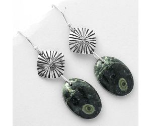 Natural Star Galaxy Jasper Earrings SDE66318 E-1094, 14x20 mm