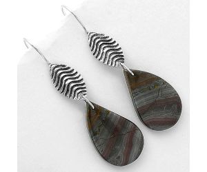 Natural Iron Tiger Eye Earrings SDE66361 E-1203, 16x26 mm