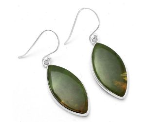 Natural Chrome Chalcedony Earrings SDE66560 E-1001, 13x27 mm