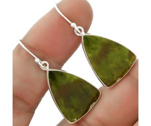 Natural Chrome Chalcedony Earrings SDE66563 E-1001, 15x21 mm