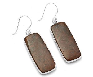 Natural Red Moss Agate Earrings SDE66574 E-1001, 14x32 mm