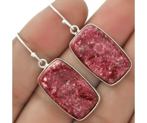 Natural Pink Thulite - Norway Earrings SDE66575 E-1001, 14x22 mm