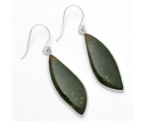 Natural Chrome Chalcedony Earrings SDE66629 E-1001, 13x35 mm