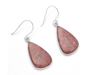 Natural Pink Tulip Quartz Earrings SDE66634 E-1001, 15x24 mm