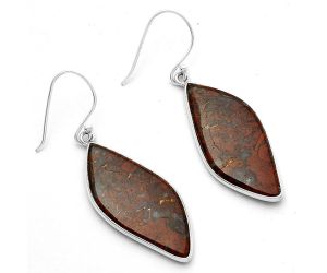 Natural Red Moss Agate Earrings SDE66659 E-1001, 14x32 mm