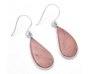 Natural Pink Tulip Quartz Earrings SDE66693 E-1001, 12x25 mm