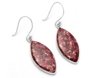 Natural Pink Thulite - Norway Earrings SDE66748 E-1001, 13x26 mm