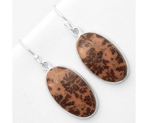 Natural Coffee Bean Jasper Earrings SDE66783 E-1001, 12x21 mm