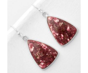 Natural Pink Thulite - Norway Earrings SDE66832 E-1001, 15x22 mm