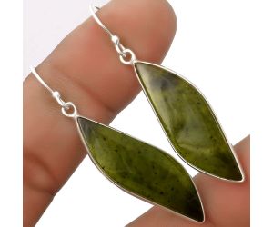 Natural Chrome Chalcedony Earrings SDE66863 E-1001, 11x34 mm