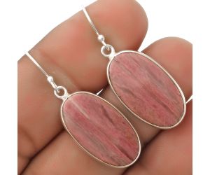 Natural Pink Tulip Quartz Earrings SDE66964 E-1001, 13x22 mm