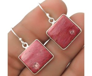 Natural Pink Tulip Quartz Earrings SDE66988 E-1001, 14x15 mm