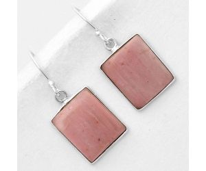 Natural Pink Tulip Quartz Earrings SDE67029 E-1001, 13x15 mm