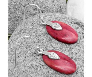 Natural Pink Tulip Quartz Earrings SDE67208 E-1137, 12x23 mm