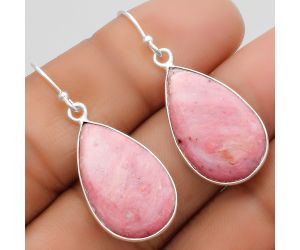 Natural Pink Tulip Quartz Earrings SDE67428 E-1001, 13x23 mm