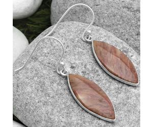 Natural Pink Tulip Quartz Earrings SDE67527 E-1001, 11x25 mm