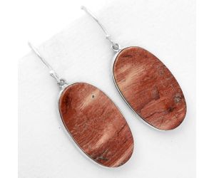 Natural Snake Skin Jasper Earrings SDE67870 E-1001, 16x29 mm