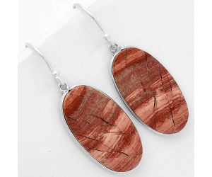 Natural Snake Skin Jasper Earrings SDE67876 E-1001, 15x28 mm