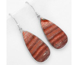 Natural Snake Skin Jasper Earrings SDE67884 E-1001, 14x29 mm