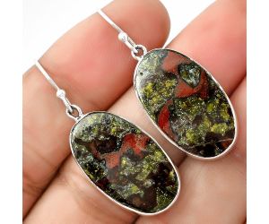 Dragon Blood Stone - South Africa Earrings SDE68669 E-1001, 14x24 mm