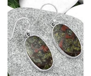 Dragon Blood Stone - South Africa Earrings SDE68669 E-1001, 14x24 mm