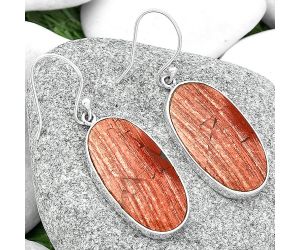 Natural Snake Skin Jasper Earrings SDE68690 E-1001, 15x28 mm