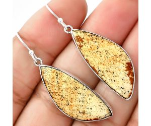 Natural Picture Jasper Earrings SDE68724 E-1001, 12x31 mm