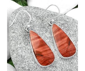 Natural Snake Skin Jasper Earrings SDE68754 E-1001, 13x27 mm