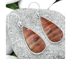 Natural Snake Skin Jasper Earrings SDE68762 E-1001, 15x29 mm